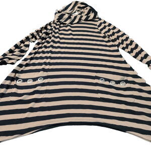 Rafiana Womens Pullover Hoodie Multicolor Size Large Polyester Blend Stretch